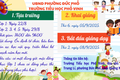 THông báo tựu trường năm học 2025-2026
